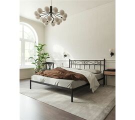 Кровать "Франческа" без изножья (180х200/ноги металл/цвет Черный) | Интернет магазин мебели и декора LifeDekor