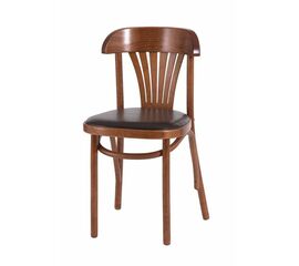 Стул "Астра классик" мягкий (Средний тон, экокожа коричневая) | Интернет магазин мебели и декора LifeDekor