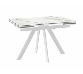 Cтол с керамическим покрытием Джейтон -120 (CALAKATTA GOLD ST CER/Белый) 120(30+30)х80 | Интернет магазин мебели и декора LifeDekor