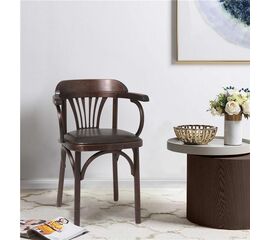 Стул Михаэль венский мягкий (темный тон, экокожа коричневая) | Интернет магазин мебели и декора LifeDekor