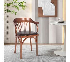 Стул Венский мягкий (средний тон, кожзам коричневый) | Интернет магазин мебели и декора LifeDekor