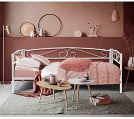 Кушетка Оптима Люкс (90х200/металлическое основание) Белый | Интернет магазин мебели и декора LifeDekor