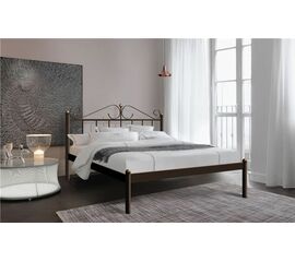 Кровать двуспальная "Розана" (180х200/металлическое основание/Коричневый бархат) | Интернет магазин мебели и декора LifeDekor