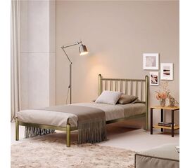 Кровать односпальная Арзу (90х200/металлическое основание с усилением) Бронзовый металлик | Интернет магазин мебели и декора LifeDekor