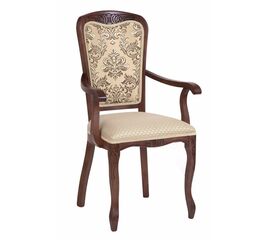 Кресло с подлокотниками Мартин (тон 317 + патина черная/ткань Агата серая/компаньон (Ц)) | Интернет магазин мебели и декора LifeDekor