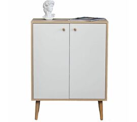 Комод Komo-3 (700х330х930 мм, ЛДСП Белый/Сонома 16мм, ножки береза) | Интернет магазин мебели и декора LifeDekor