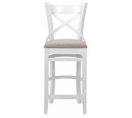 Стул барный "Hugo" (Белая эмаль/бежевый М02) | Интернет магазин мебели и декора LifeDekor