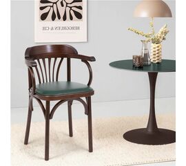 Стул Венский мягкий (темный тон, экокожа зеленая) | Интернет магазин мебели и декора LifeDekor