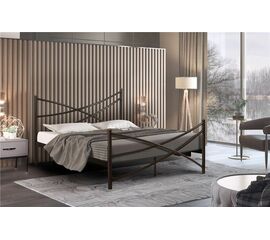 Кровать Лиана (120х200/металлическое основание) Коричневый бархат | Интернет магазин мебели и декора LifeDekor