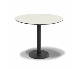 "Каффе" стол из HPL круглый Ø70см, цвет "серый мрамор" | Интернет магазин мебели и декора LifeDekor