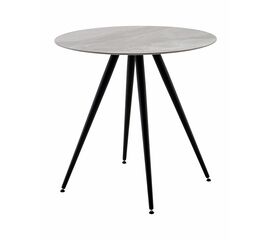 Стол Ники круглый столешница керамика Italian light grey 800 | Интернет магазин мебели и декора LifeDekor