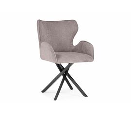 Стул на металлокаркасе Карлайл латте brendy smoke 04 / черный | Интернет магазин мебели и декора LifeDekor