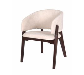 Кресло Милана (темный тон / ткань Т2 - ваниль) | Интернет магазин мебели и декора LifeDekor