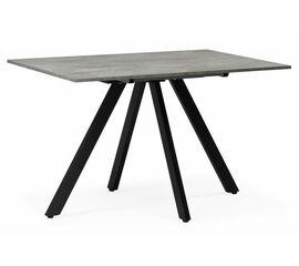 Стол деревянный Keon 116(155,5)x77 раздвижной цемент / черный | Интернет магазин мебели и декора LifeDekor