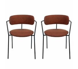 Комплект из 2-х стульев Ant букле терракотовый | Интернет магазин мебели и декора LifeDekor