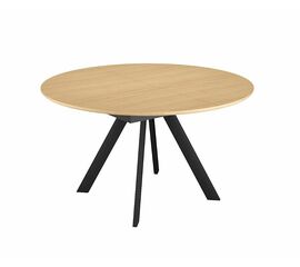 Стол DikLine RD120 Дуб Каселла натуральный/опоры черные | Интернет магазин мебели и декора LifeDekor