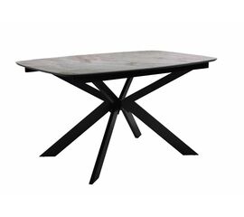 Стол DikLine BK140 Керамика Italian Grey (глянец серый)/подстолье черное/опоры черные | Интернет магазин мебели и декора LifeDekor