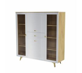 Шкаф-витрина Вега Сапфир 140, белый глянец | Интернет магазин мебели и декора LifeDekor