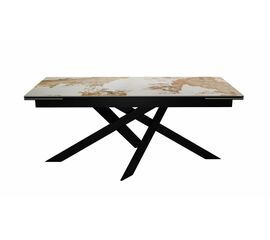 Стол DikLine EKX180, Керамика PANDORA глянец, опоры черные | Интернет магазин мебели и декора LifeDekor