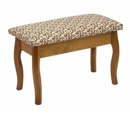 Банкетка из массива березы (ткань Лея/каркас Орех) | Интернет магазин мебели и декора LifeDekor