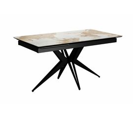 Стол DikLine DKS140 керамика PANDORA глянец, подстолье черное, опоры черные (2уп.) | Интернет магазин мебели и декора LifeDekor