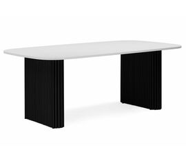 Стол деревянный Бавария B 180 х 90 белая пленка шагрень / черный | Интернет магазин мебели и декора LifeDekor