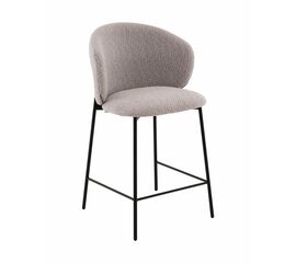 Стул полубарный Блейз букле светло-серый | Интернет магазин мебели и декора LifeDekor
