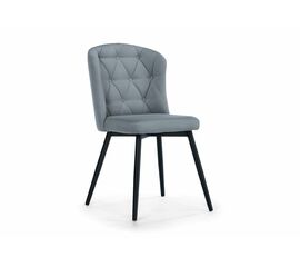 Стул на металлокаркасе Алиссум светло-серый / черный | Интернет магазин мебели и декора LifeDekor