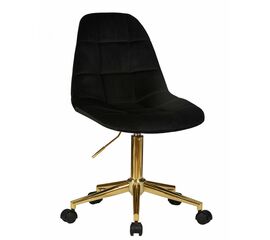 Офисное кресло для персонала DOBRIN MONTY GOLD, чёрный велюр (MJ9-101), Вариант: черный велюр (MJ9-101) | Интернет магазин мебели и декора LifeDekor