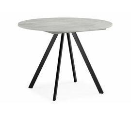 Стол деревянный Карпер 90(120) бетон метрополитан / черный матовый | Интернет магазин мебели и декора LifeDekor