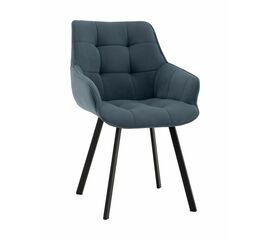 Стул Амальри велюр серо-синий | Интернет магазин мебели и декора LifeDekor