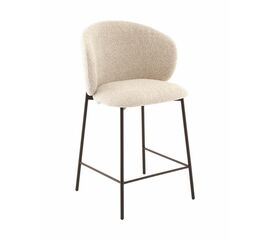 Стул полубарный Блейз букле капучино, каркас серо-коричневый | Интернет магазин мебели и декора LifeDekor