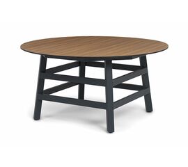 "Рио" стол из HPL круглый Ø160см, H75, цвет столешницы "дуб" | Интернет магазин мебели и декора LifeDekor