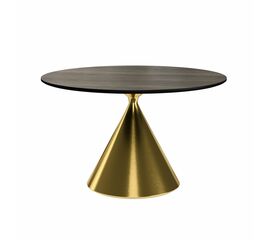 Стол круглый AXIS 120, шпон / опора золото | Интернет магазин мебели и декора LifeDekor