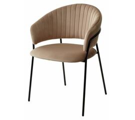 Стул ГЕММА, цвет H-65 Капучино, велюр / черный каркас М-City | Интернет магазин мебели и декора LifeDekor