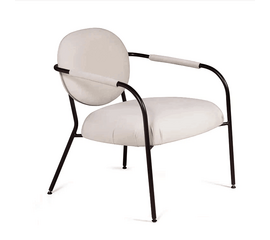 Лаунж кресло EGO, велюр белый | Интернет магазин мебели и декора LifeDekor