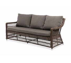 "Гранд Латте" диван трехместный из искусственного ротанга, цвет коричневый | Интернет магазин мебели и декора LifeDekor