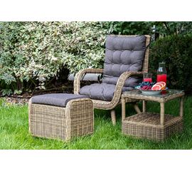 "Толедо" лаунж-зона из искусственного ротанга, цвет соломенный | Интернет магазин мебели и декора LifeDekor