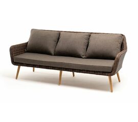 "Прованс" диван из искусственного ротанга трехместный, цвет коричневый | Интернет магазин мебели и декора LifeDekor