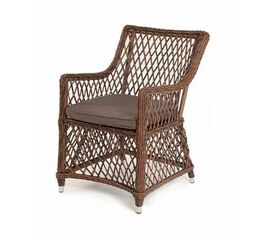 "Латте" плетеное кресло из искусственного ротанга, цвет коричневый | Интернет магазин мебели и декора LifeDekor
