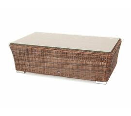 "Капучино" журнальный столик из искусственного ротанга, цвет коричневый | Интернет магазин мебели и декора LifeDekor