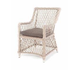 "Латте" плетеное кресло из искусственного ротанга, цвет бежевый | Интернет магазин мебели и декора LifeDekor