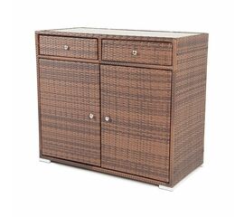 "Мальта" тумба плетеная из искусственного ротанга, цвет коричневый | Интернет магазин мебели и декора LifeDekor