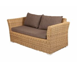 "Капучино" диван из искусственного ротанга двухместный, цвет соломенный | Интернет магазин мебели и декора LifeDekor