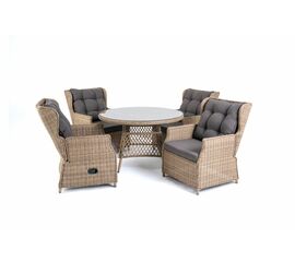 "Лацио" обеденная группа из искусственного ротанга, цвет соломенный | Интернет магазин мебели и декора LifeDekor