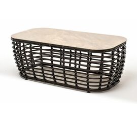 "Ницца" журнальный столик из искусственного ротанга, цвет бронзовый | Интернет магазин мебели и декора LifeDekor