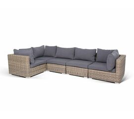 "Лунго" трансформирующийся диван из искусственного ротанга, цвет соломенный | Интернет магазин мебели и декора LifeDekor