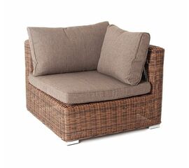 "Лунго" модуль диванный угловой с подушками, цвет коричневый | Интернет магазин мебели и декора LifeDekor