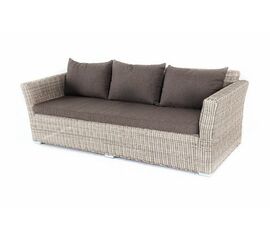 "Капучино" диван из искусственного ротанга трехместный, цвет бежевый | Интернет магазин мебели и декора LifeDekor