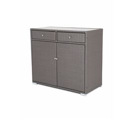 "Мальта" тумба плетеная из искусственного ротанга, цвет графит | Интернет магазин мебели и декора LifeDekor